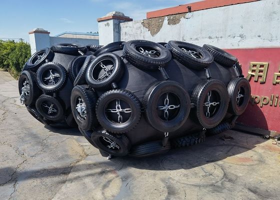 คุณภาพ STS Yokohama Type Ship Marine Pneumatic Rubber Fender พร้อมโซ่และยางสุทธิ โรงงาน