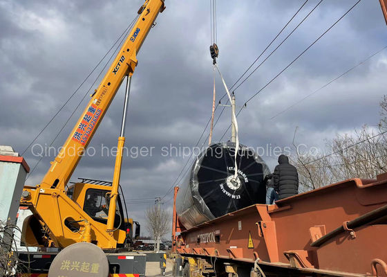 คุณภาพ High Density Foam Inside Dock Suspension Foam Filled Fender น้ำหนักเบา 2.5*4.1m โรงงาน