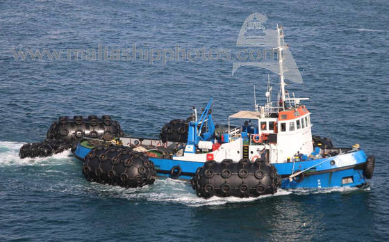 คุณภาพ บังโคลนยางลมทะเลพร้อมบังโคลนสังกะสี Yokohama Ship Tyre Fender โรงงาน