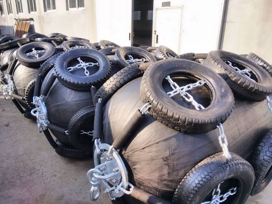 คุณภาพ เชือกตาข่ายลอยยางกันกระแทกยางลม Pneumatic Marine Fender d Type Fender โรงงาน