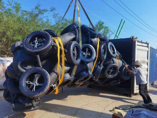 คุณภาพ เรือเทียบท่า Marine Pneumatic Rubber Fender Yokohama Type BV Certificated โรงงาน