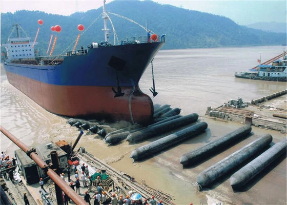 คุณภาพ ISO 14409 Certified Pneumatic Rubber Fender - Natural Rubber Marine Airbag with 80kpa Working Pressure โรงงาน