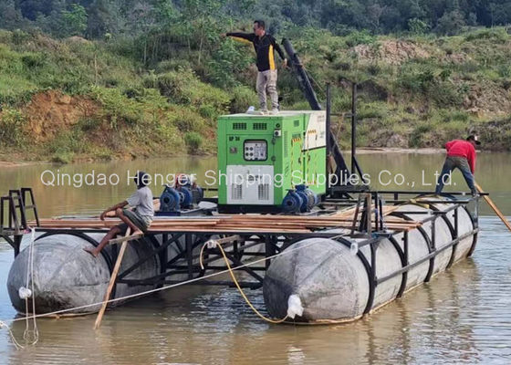 คุณภาพ ถุงลมนิรภัยยางสำหรับเรือพร้อมสารประกอบทนอุณหภูมิต่ำพิเศษสำหรับการปล่อยเรือในเขตขั้วโลก ขนาดเส้นผ่านศูนย์กลาง 0.8-3 เมตร โรงงาน